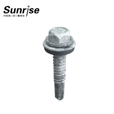 Viti tat-tħaffir tar-ras tal-washer tal-hex tal-metall bi-metall