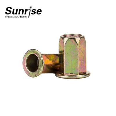 Sħiħ Hex Flat Head Rivet Ġewż Żingu Isfar