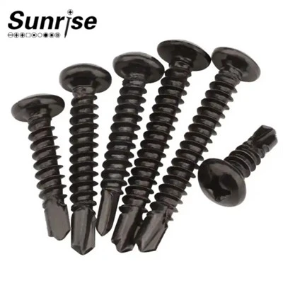Ħardwer Black Oxide Phillips Drive Pan Head Tħaffir ScrewsEPDM Washer