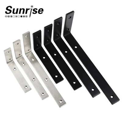 Bracket tal-kantuniera tal-istainless steel tqil / parentesi tat-trijanglu iswed